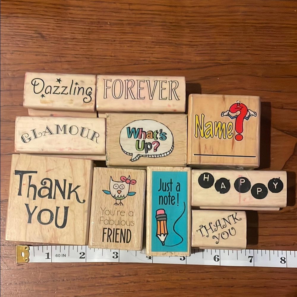 Assorted Rubber Stamps (10pieces) with Fun Designs